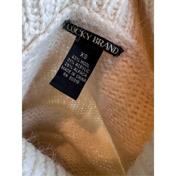Lucky Brand Cowl Neck Wool Blend Sweater Size Extra Small - Picture 6 of 6